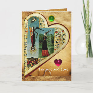 HEART FORTUNE AND LOVE ALLEGORY Valentine's Day Holiday Card