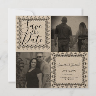 Heart Frame  Black White  Photo Save the Date