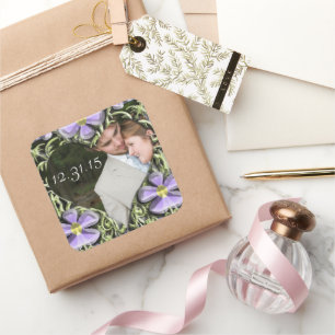Heart Frame Daisy Wedding Stickers Your Photo