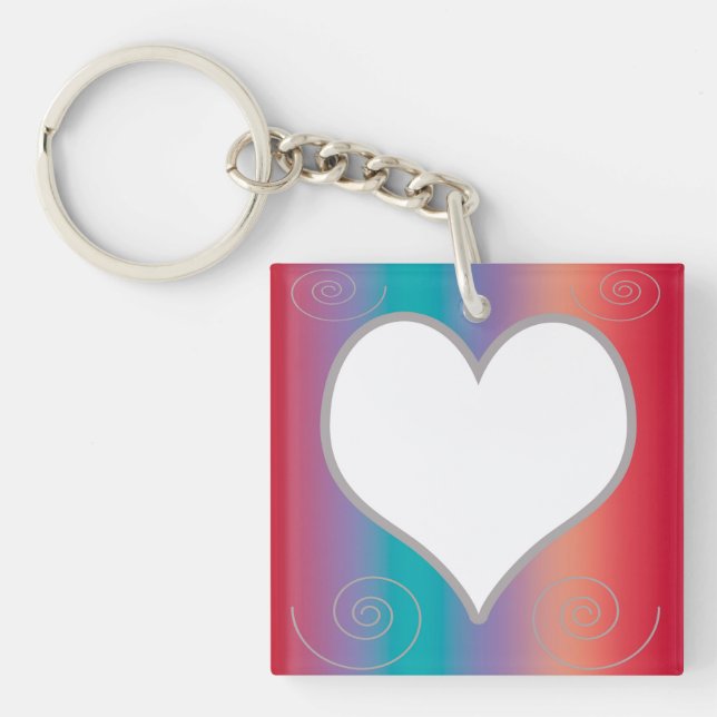 Heart frame key ring (Front)