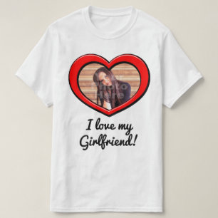 Heart Frame Love Custom Personalised Colour Photo T-Shirt