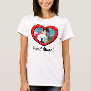 Heart Frame Mama Photo Mother's Day Personalised T T-Shirt