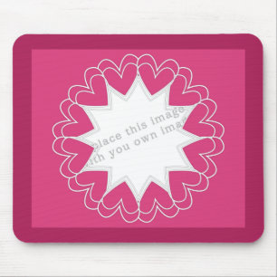 Heart Frame Template Mouse Pad