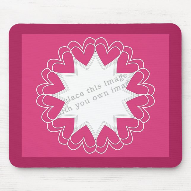 Heart Frame Template Mouse Pad (Front)