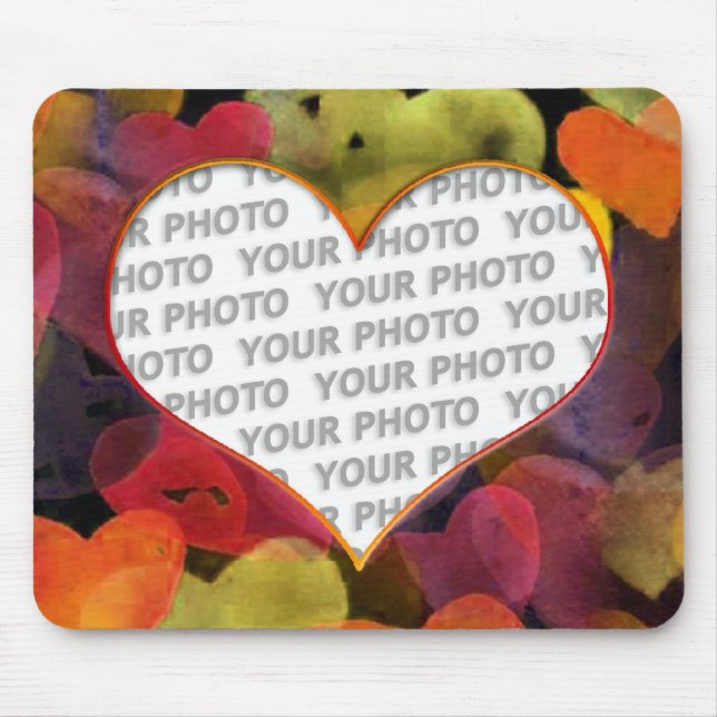 Heart Frames 1 + your photo Mouse Pad (Front)