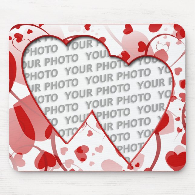 Heart Frames 2 + your photo Mouse Pad (Front)