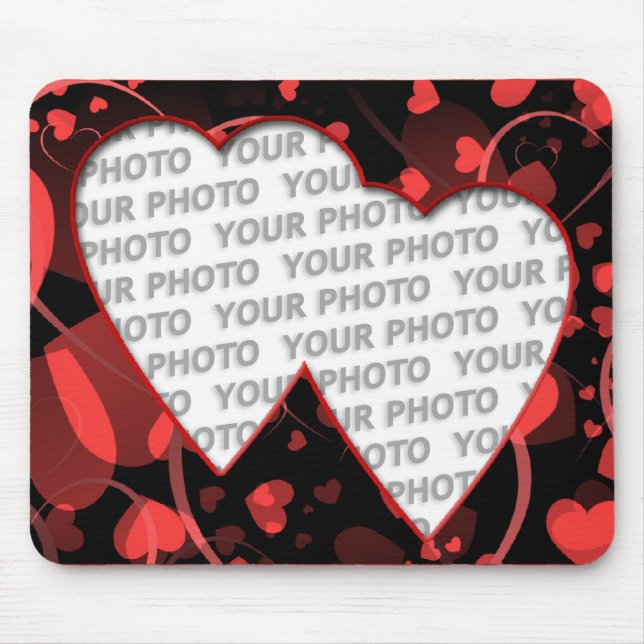 Heart Frames 3 + your photo Mouse Pad (Front)