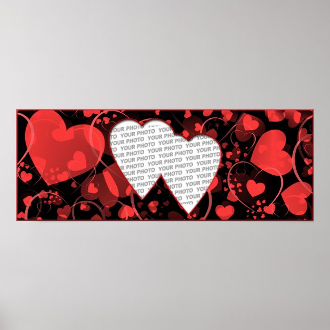 Heart Frames 3 + your photo Poster (Front)