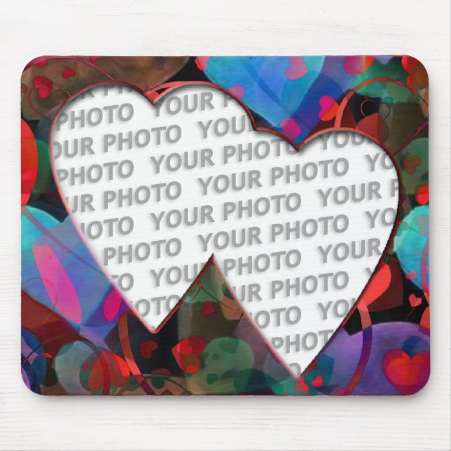 Heart Frames 4 + your photo Mouse Pad (Front)