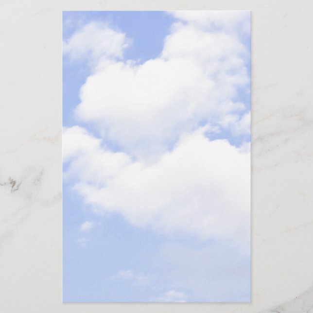 Heart from clouds Stationery (Front)