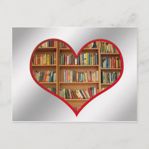 Heart Full of Books Postcard