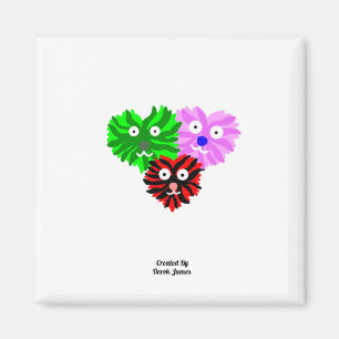Heart Fuzzies 2 Inch Square Magnet