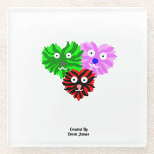 Heart Fuzzies Glass Coaster