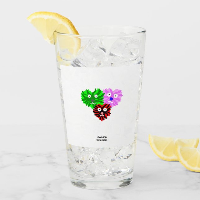 Heart Fuzzies Glass Tumbler (Front Ice)