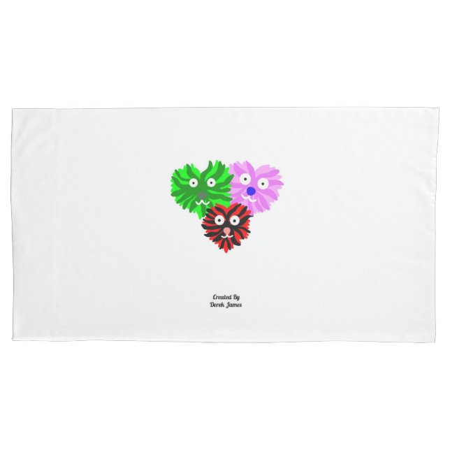 Heart Fuzzies King Size Pillowcase (Front)