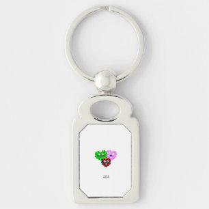Heart Fuzzies Rectangle Metal Keychain