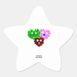Heart Fuzzies Star Sticker