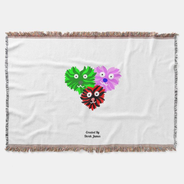 Heart Fuzzies Throw Blanket (Front)