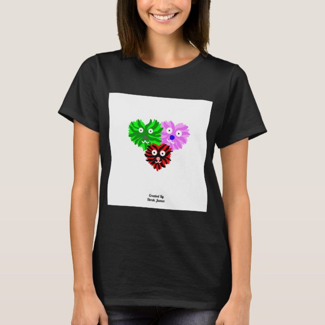Heart Fuzzies Women's Black Basic T Shirt (Front)