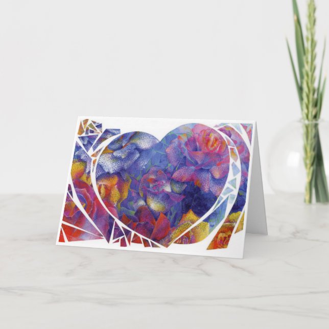 "Heart Garden" Folded Thank You Card (Front)