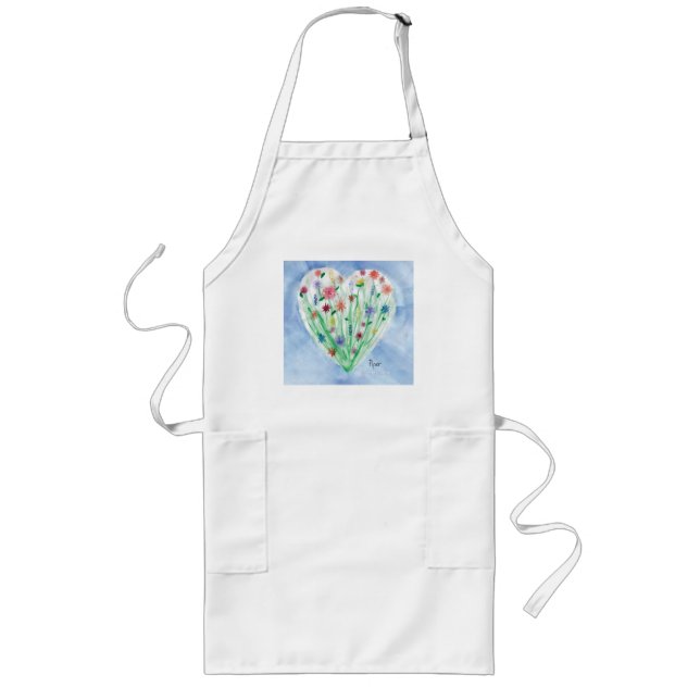 Heart Garden - KidsArt for CHOC  Long Apron (Front)
