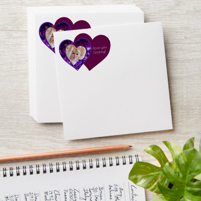 Heart gems with message  envelope (Stacked)
