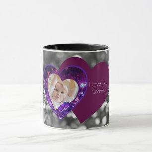 Heart gems with message mug