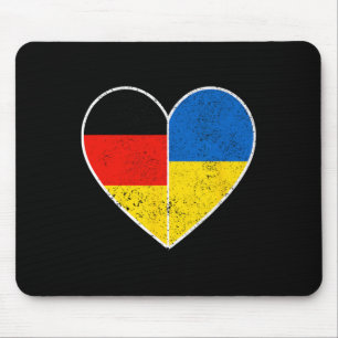 Heart Germany And Ukraine Solidarity Friendship Vi Mouse Pad