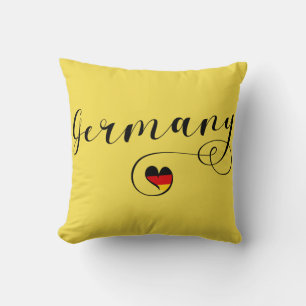 Heart Germany Pillow, German Cushion
