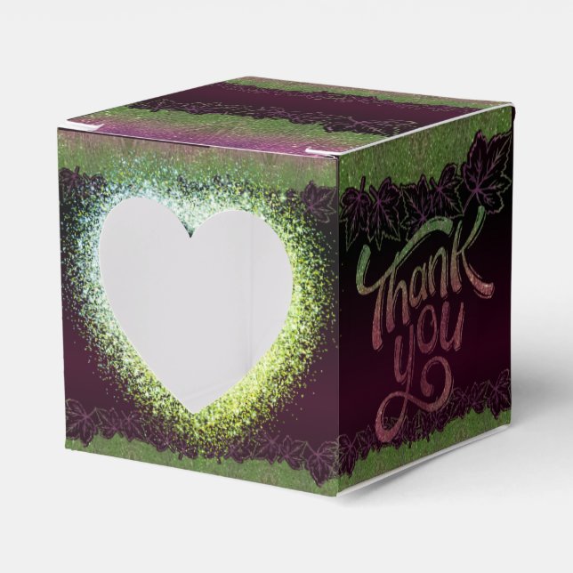 Heart gift box with thanks and purine (Front Side)