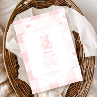 Heart Gingham French Teddy  Diapper Raffle