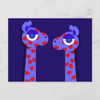 HEART GIRAFFE Postcard