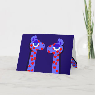 HEART GIRAFFES Card