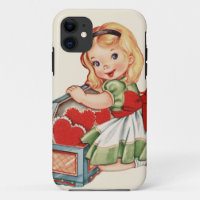 Heart Girl Child Retro Cute Children