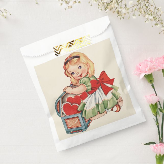 Heart Girl Child Retro Cute Children Favour Bag (Sealed)