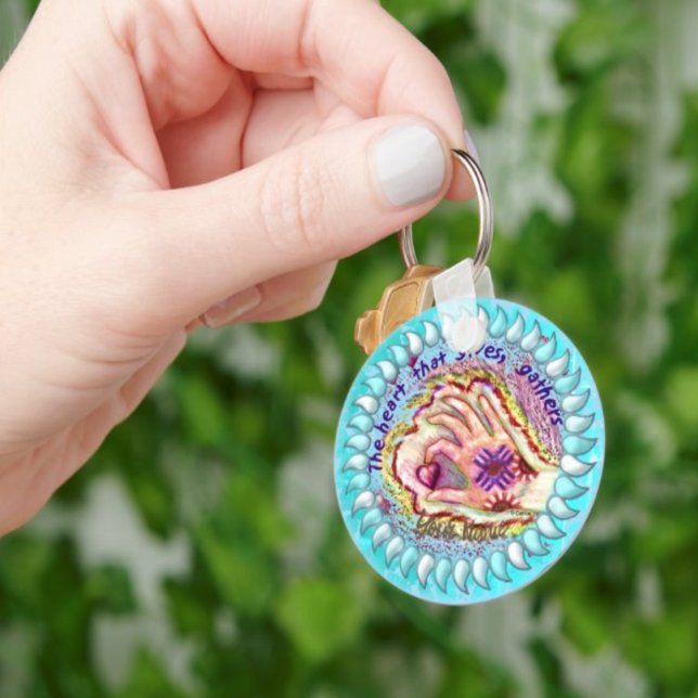 Heart Gives Gathers Christian keychain  (Creator Uploaded)