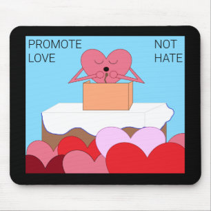 Heart Giving a Speech About Love: Mouse Pad
