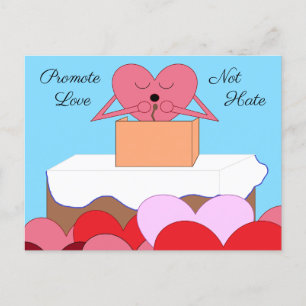 Heart Giving a Speech About Love: Postcard