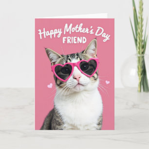 Heart Glasses Cat Day Card