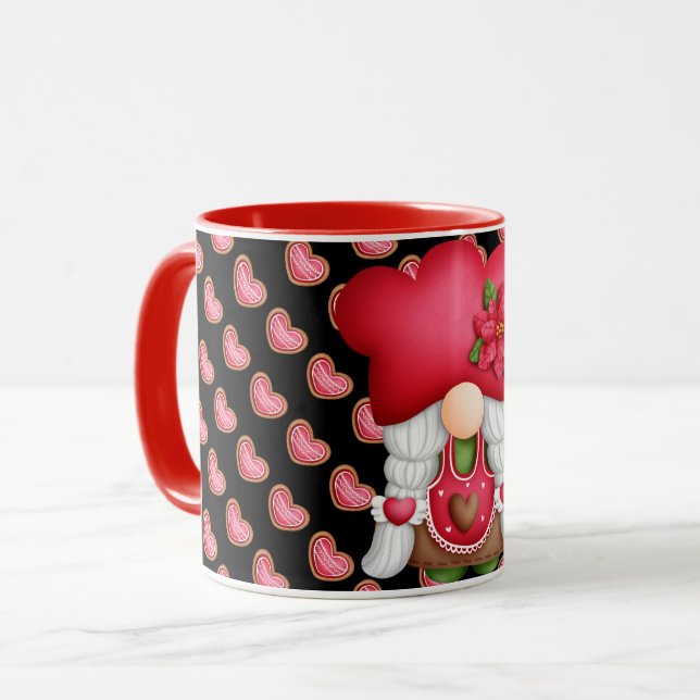Heart Gnome Customise Colour Mug (Front Left)