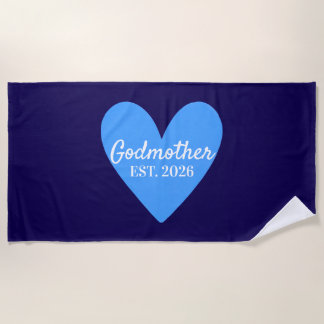 Heart Godmother, Custom Godmother Gift, Godmother Beach Towel