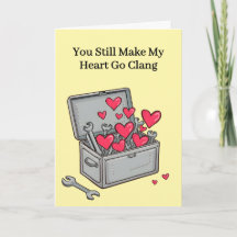 Heart Goes Clang Tin Toolbox 10th Wedding Annivers