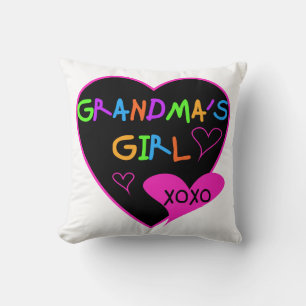 Heart Grandma's Girl T-shirts and Gifts Cushion