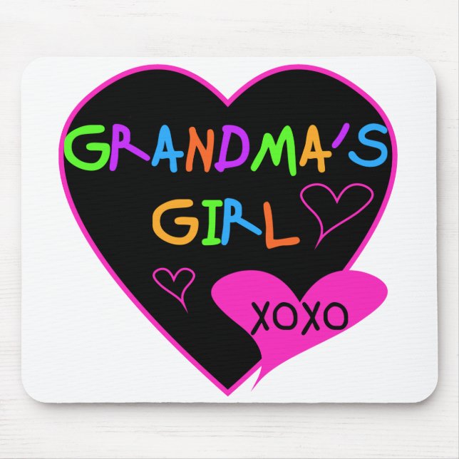 Heart Grandma's Girl T-shirts and Gifts Mouse Pad (Front)