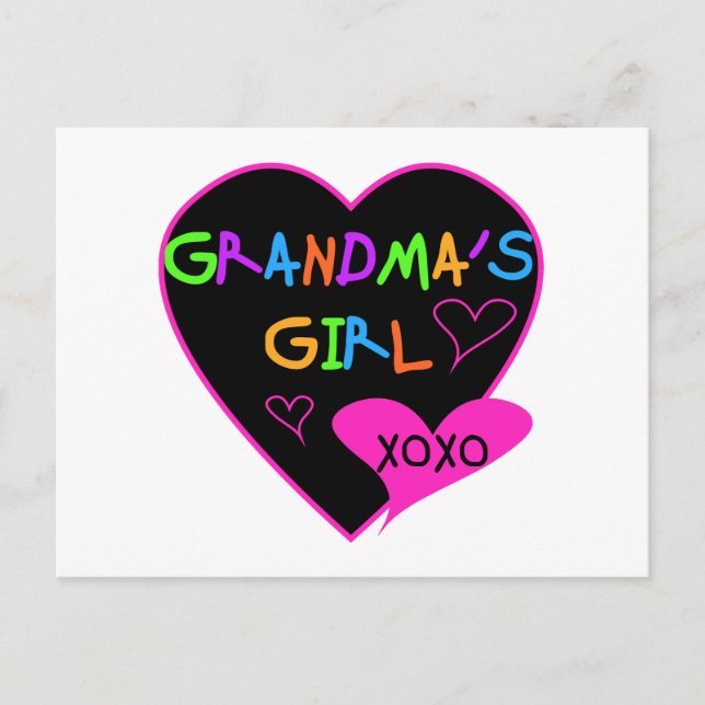 Heart Grandma's Girl T-shirts and Gifts Postcard (Front)