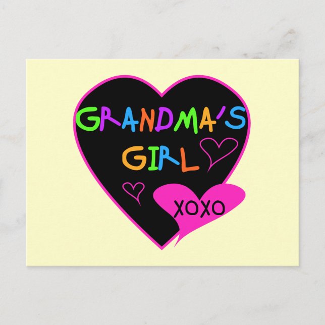Heart Grandma's Girl T-shirts and Gifts Postcard (Front)