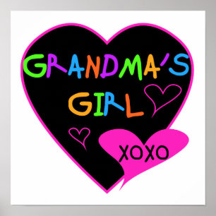 Heart Grandma's Girl T-shirts and Gifts Poster