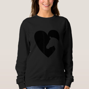 Heart Graphic Horse Lover Equestrian Rider Horses  Sweatshirt
