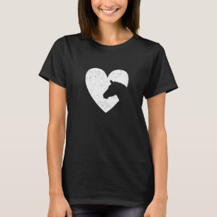 Heart Graphic Horse Lover Equestrian Rider Horses T-Shirt