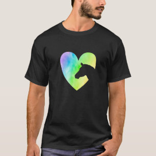 Heart Graphic Horse Lover Equestrian Rider Horses T-Shirt